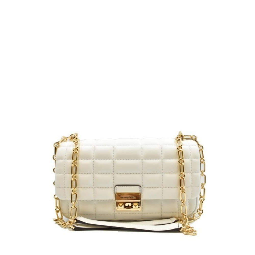Michael Kors Quilted White Shoulder Bag With Gold-Tone Hardware - NWT - Picture 4 of 4
